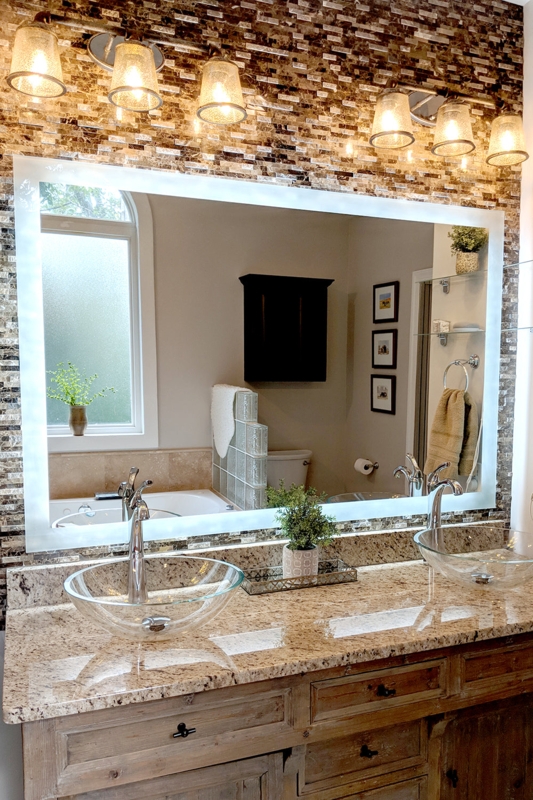 Bathroom Vanity Mirror Large Rectangular Vertical Side Lighting
