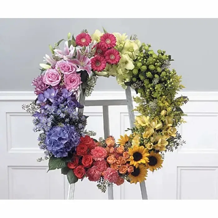 Blooming Memories-Custom Color Floral Wreath