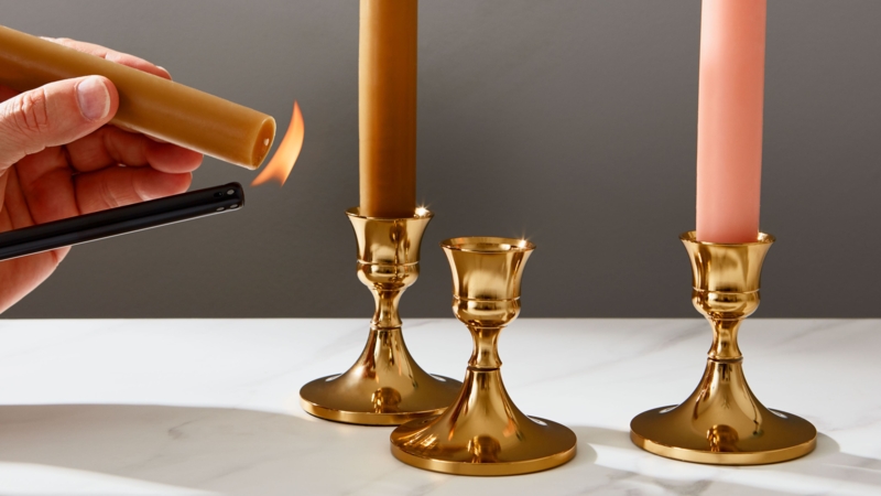 Burgundy Taper Candle, Matte Finish for Modern Moody Tablescapes