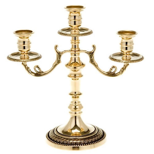 Candelabra Three Branches Empire Style with Fluted Column