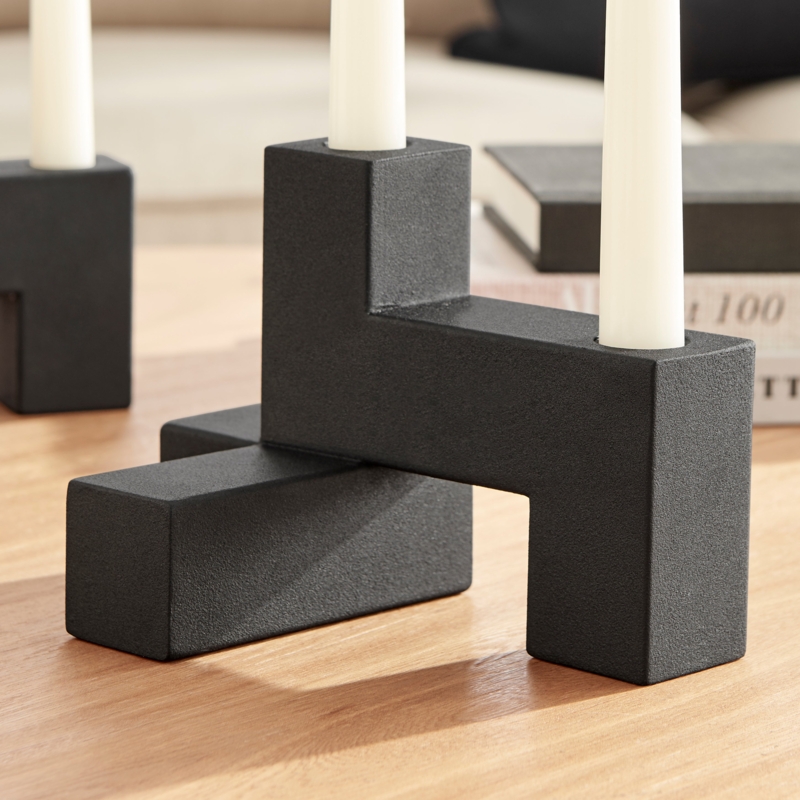 Candelabra with Stacking Design and Modular Form for Contemporary Decor.