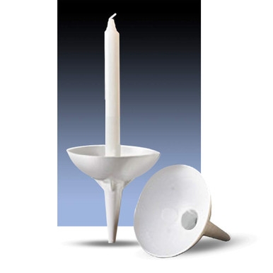 Candle Drip Protector Scalloped Edge Clear Glossy Plastic Bobeche