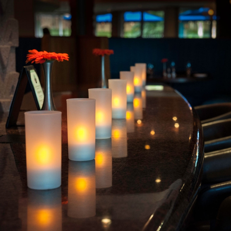 Candle Holder Frosted Plastic Cylinder for Minimalist Ambient Glow