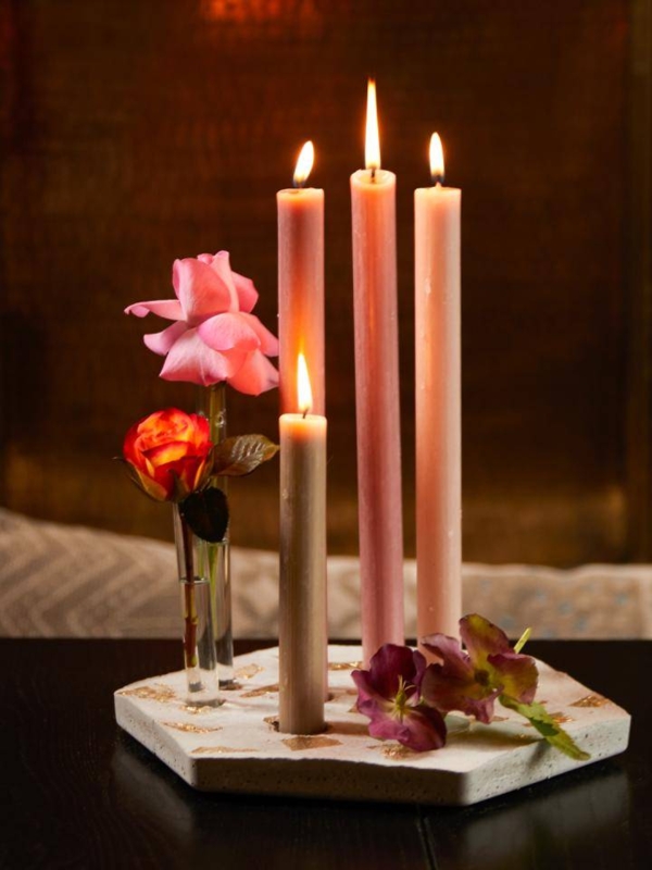 Candle Holder Glass Bowl for Floating Floral & Submerged Centerpiece