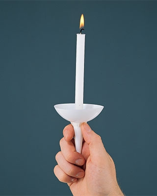 Candle Holder Polished Gold Metal Flared Base Congregation Stands