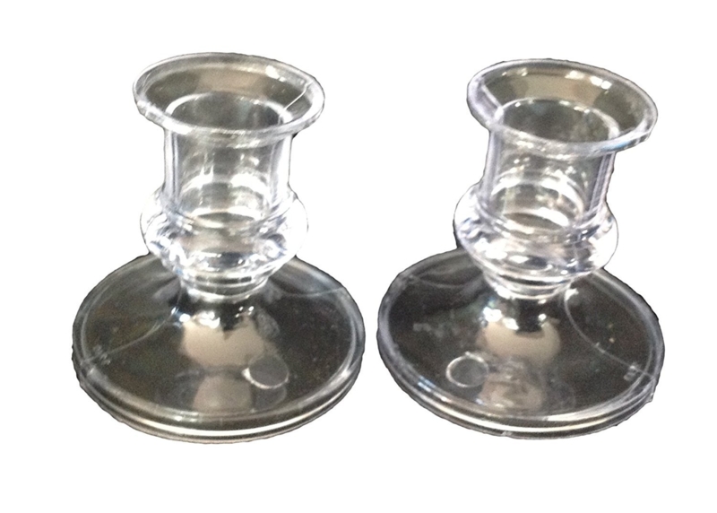 Candle Holder Round Transparent Acrylic Disc Base for Modern Tapers