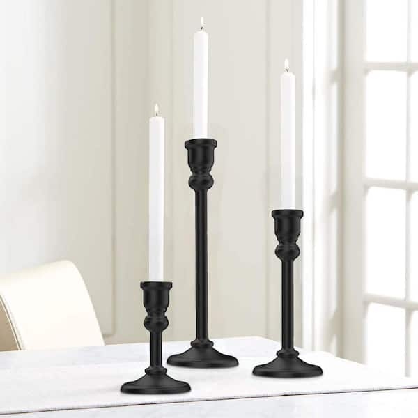 Candle Holder Set of 3 with Staggered Heights for Sleek Dining Centerpiece.