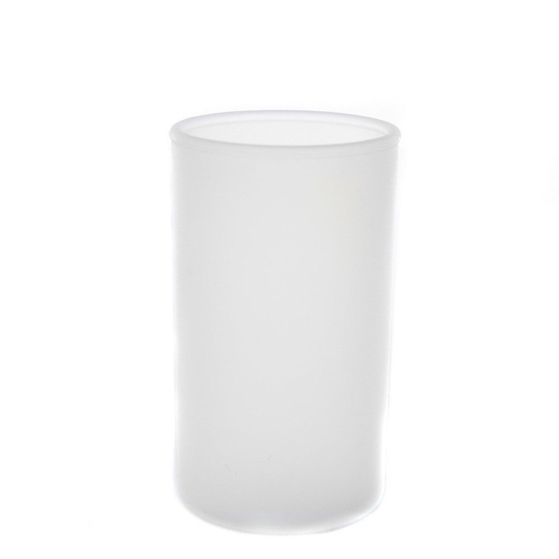 Candle Holder Small Cylindrical Frosted Plastic Minimalist Vessel
