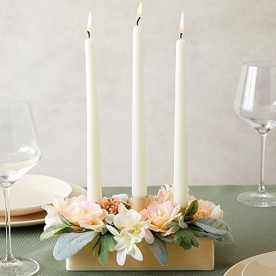 Candle Holder Stake Forest Green Plastic Pointed Floral Anchor