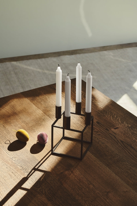Candleholder Wireframe Geometry, Scandinavian Minimalist Table Decor.