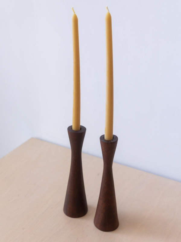 Candlestick Holder Rosewood Appearance Spindle Silhouette Dark Brown