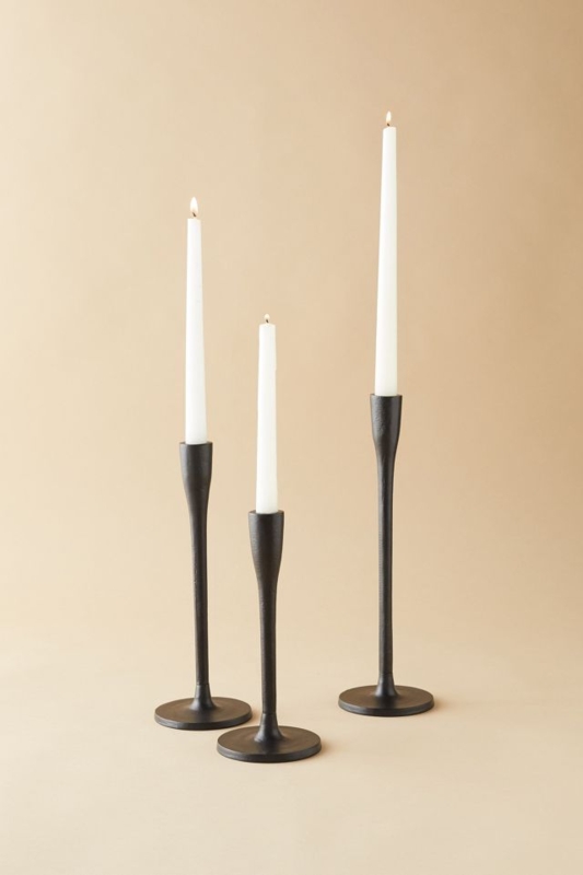 Candlestick with Slender Neck and Circular Base for Minimalist Decor.