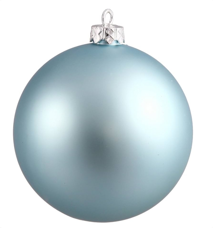 Christmas Ornament Ball Matte Baby Blue Finish Shatterproof Minimalist