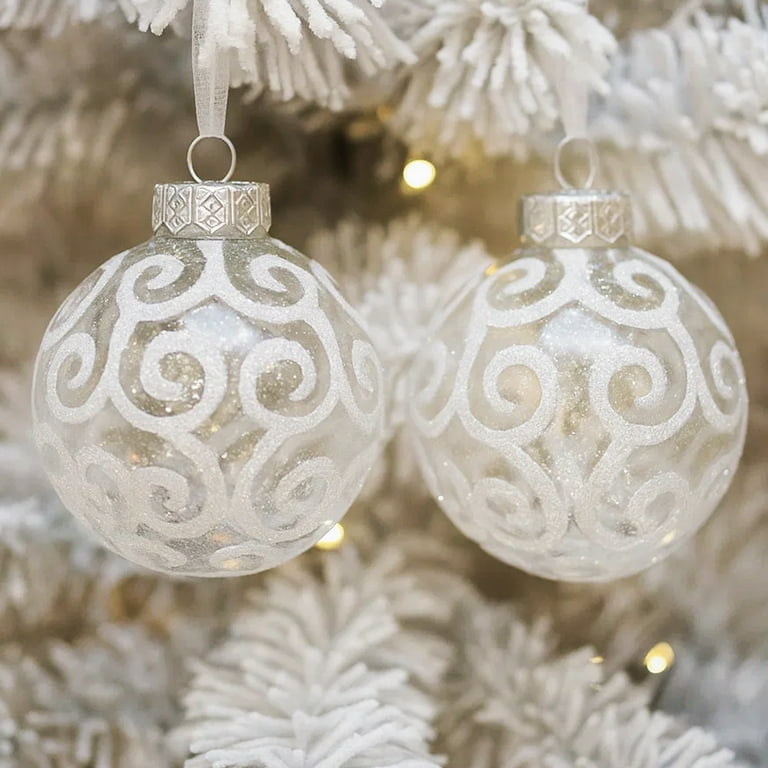 Christmas Ornament: Glitter & Swirl Pattern for Elegant Decor