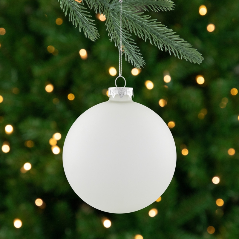 Christmas Ornament: Matte Frosted Glass Balls for Elegant Holiday Tree