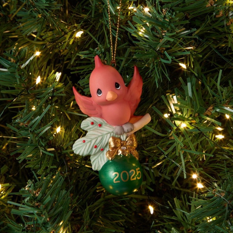 Christmas Ornament Porcelain Like Dated 2025 Tricycle Figurine