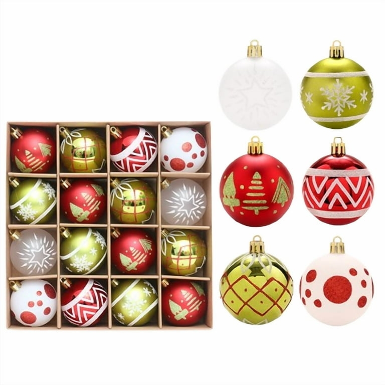 Christmas Ornament Set Matte Teal Silver Glitter Filigree 16 Piece
