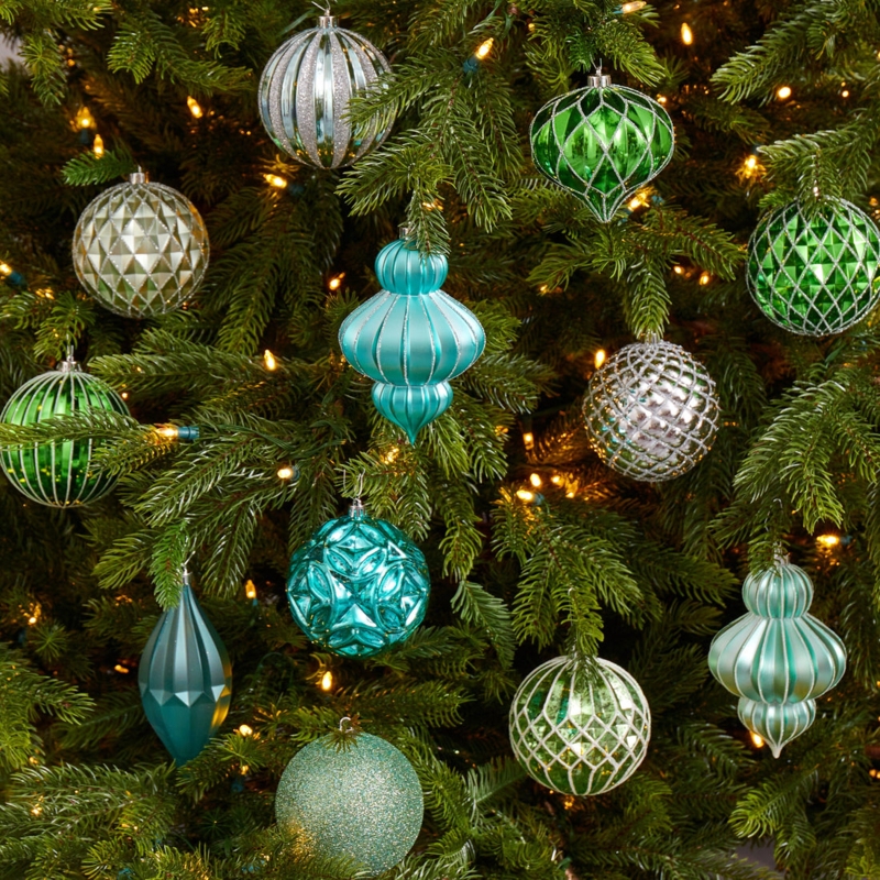Christmas Ornament Set: Shatterproof Material, Winter Wonderland Palette