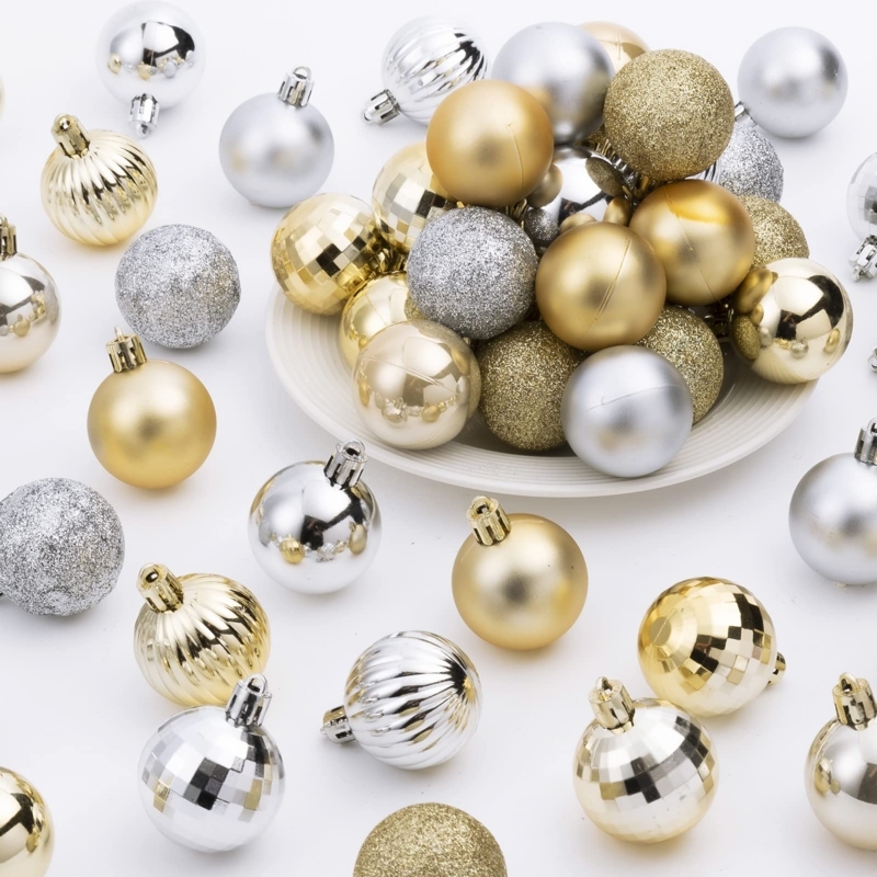 Christmas Ornament Spherical Shatterproof Christmas Tree Decorations