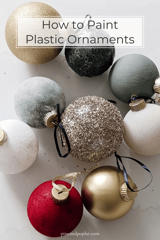 Christmas Ornaments in Navy and Copper Palette with Mixed Finishes