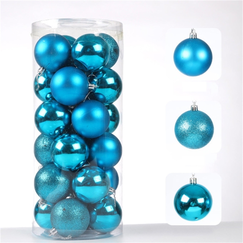 Christmas Ornaments: Light Blue Palette with Faceted & Glitter Swirls