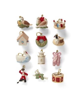 Christmas Ornaments: Metallic Gold Accents, Uniform Ivory Finish, Elegant