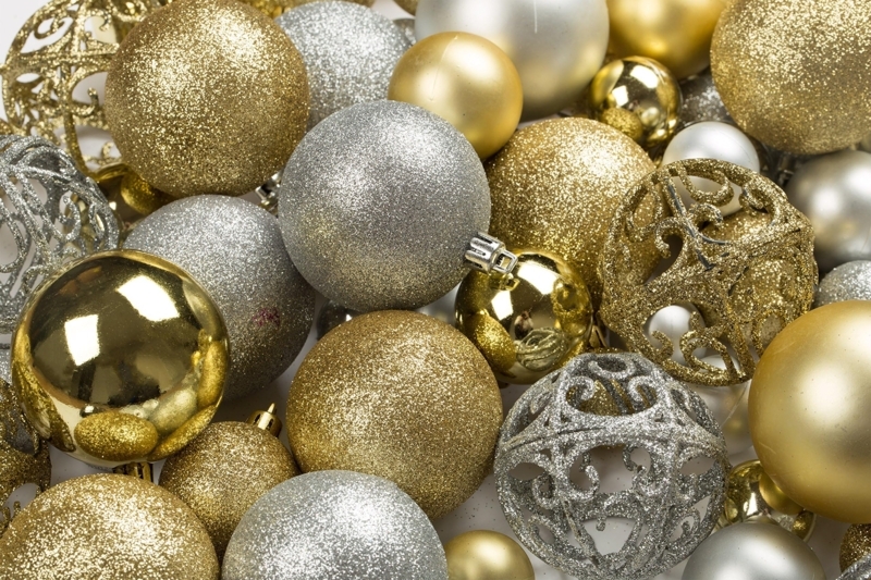 Christmas Ornaments Mixed Finish Metallic Holiday Decor