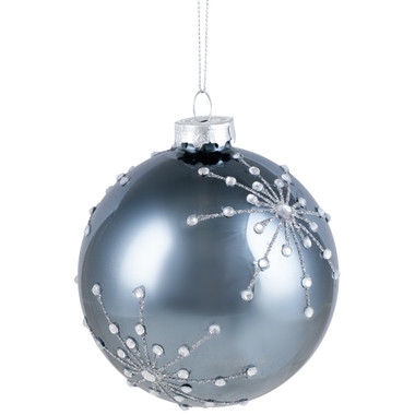 Christmas Ornaments: Monochromatic Gray Set with Matte and Glossy Balls