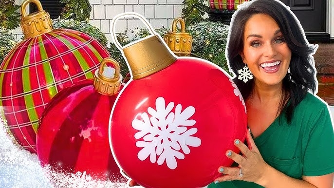 Christmas Ornaments Vibrant Primary Palette for Giant Outdoor Decor