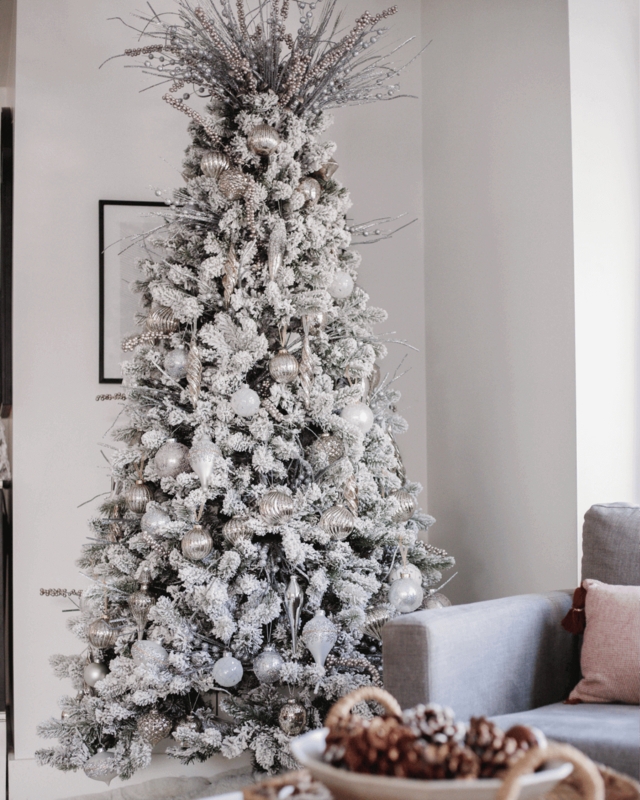Christmas Ornaments: Winter Frost Set featuring Finial Ends and Glitter