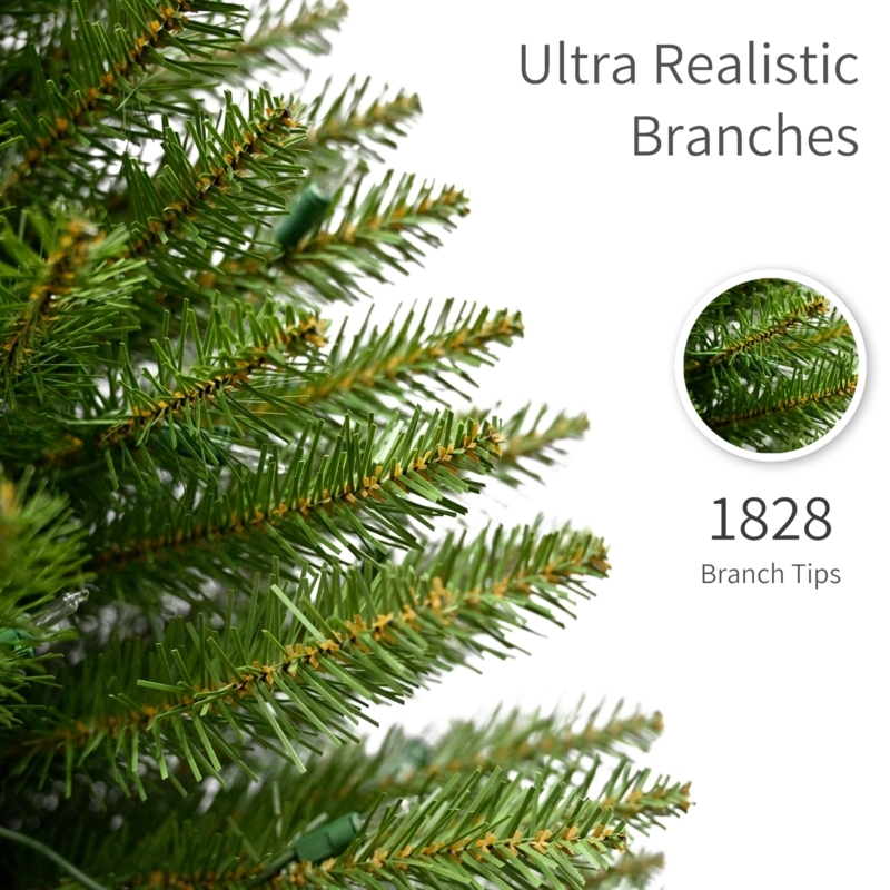 Christmas Tree 9ft Pre-Lit Fraser Fir Pencil Silhouette Space Saving (73 chars)