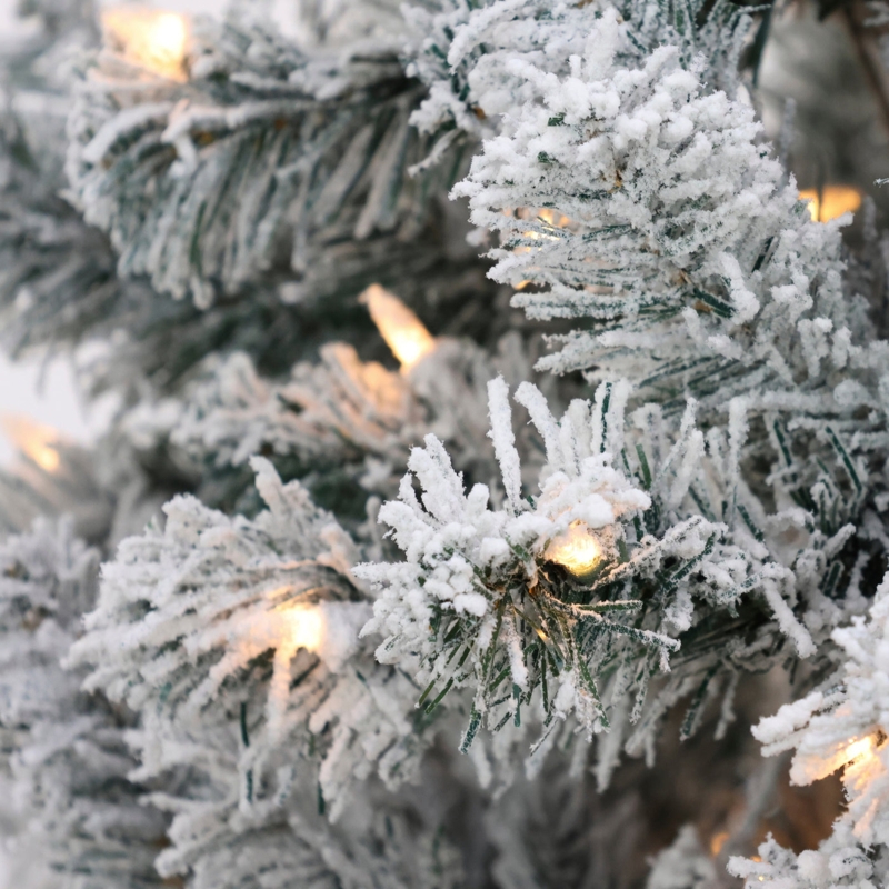 Christmas Tree Acacia Style Branches Clear Lights Rustic Decor