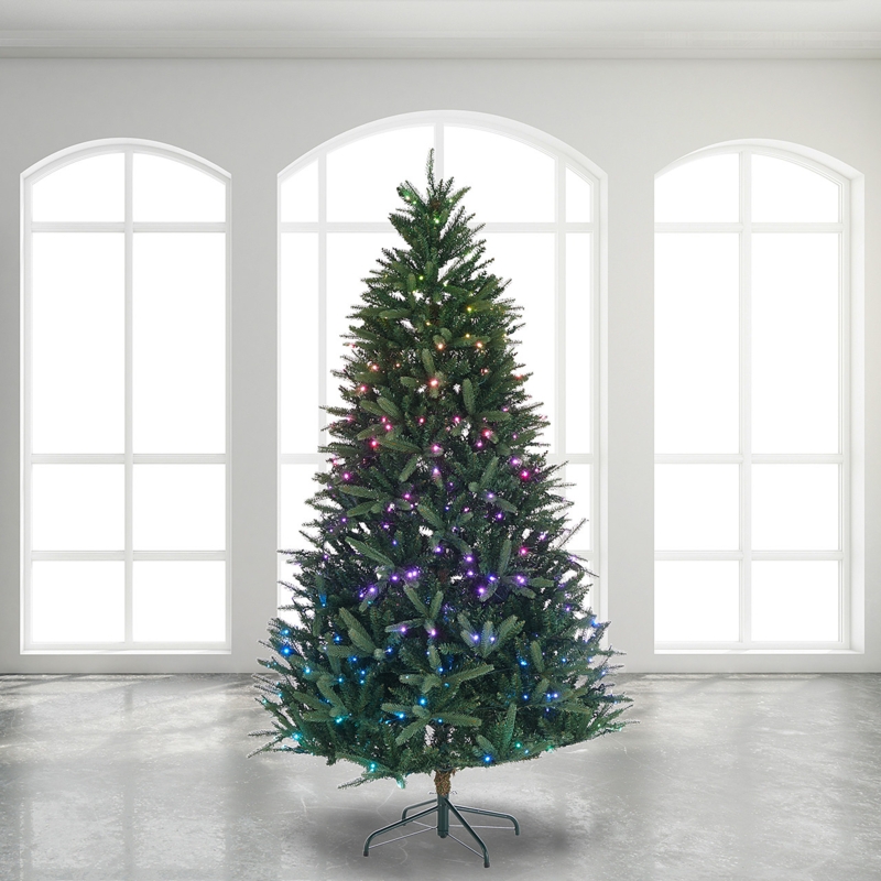 Christmas Tree App Controlled Lighting Full Spruce Silhouette Pre-Lit