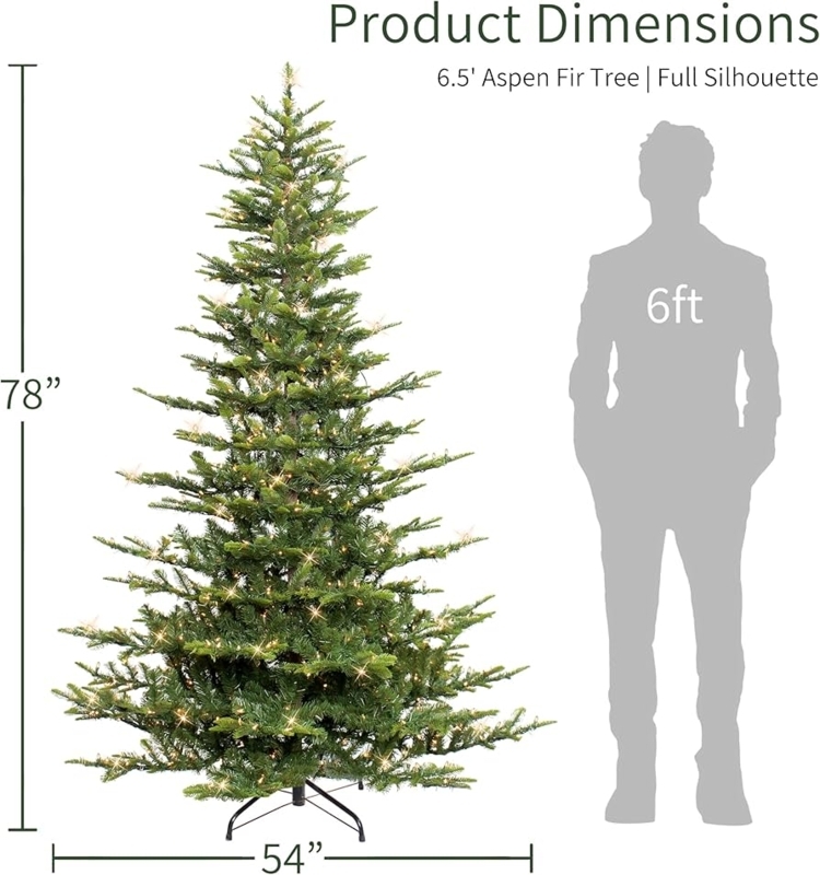 Christmas Tree Aspen Fir Silhouette Dense Foliage Classic Holiday Decor