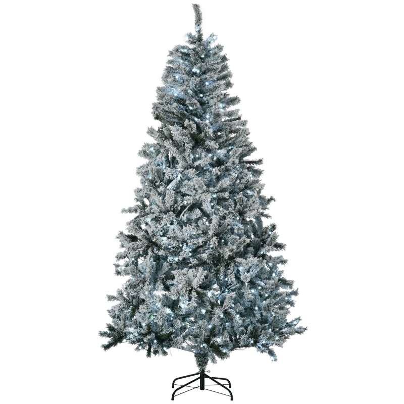 Christmas Tree Cool White LEDs Heavy Flocking Winter Wonderland