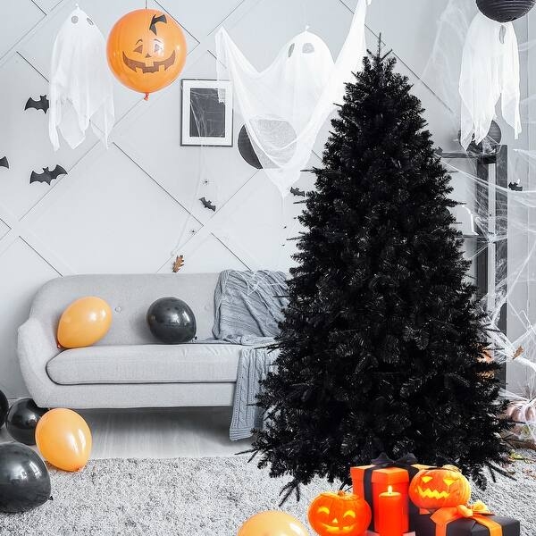 Christmas Tree Dramatic Black Glam Full Branches Pre-Lit