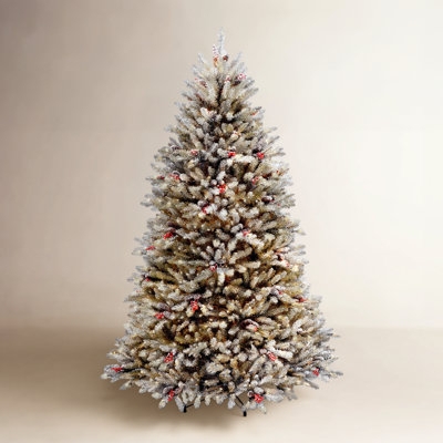 Christmas Tree Full Body Silhouette Warm Lights Traditional Pre-Lit