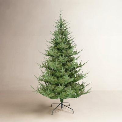 Christmas Tree Full Profile Warm Lit Rustic Farmhouse Holiday Styling
