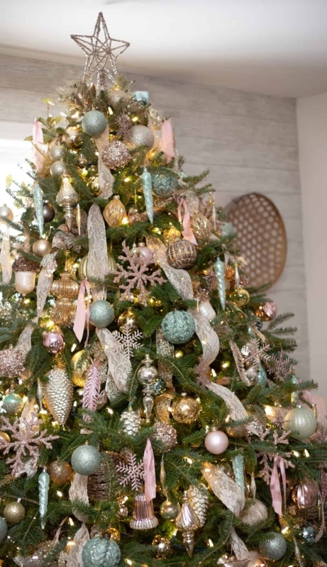 Christmas Tree Galvanized Tree Collar Lush Real Evergreen Decor