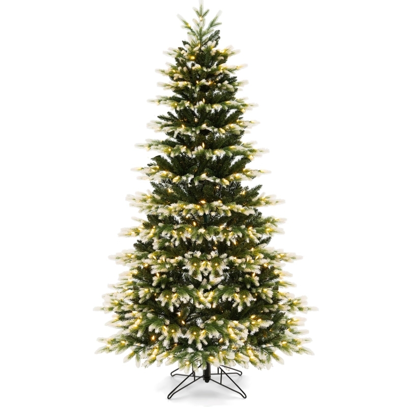 Christmas Tree Hinged Branches Full Silhouette Forest Green