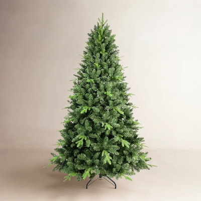 Christmas Tree Mixed Branch Tips Unlit Full Silhouette Traditional Faux