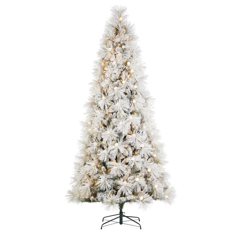 Christmas Tree Monochromatic White Dense Tip Count Modern Minimalist