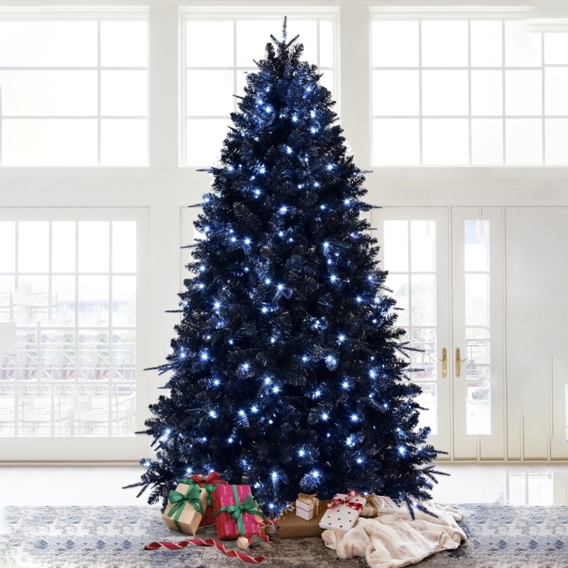 Christmas Tree Moody Black Gothic Pre-Lit Cozy Decor