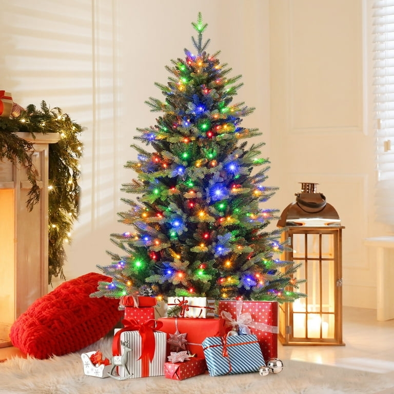 Christmas Tree Multicolor LEDs 5ft Height Dense Tips Classic Holiday