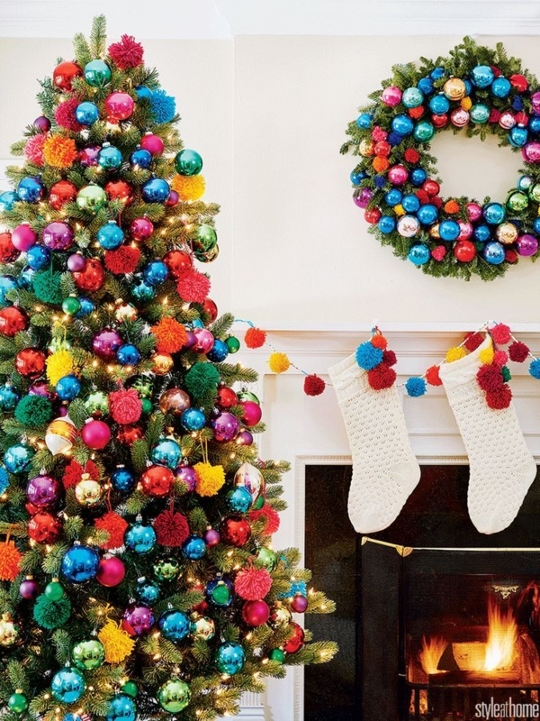 Christmas Tree Navy Velvet Ribbons Gold Color Story Cozy Decor