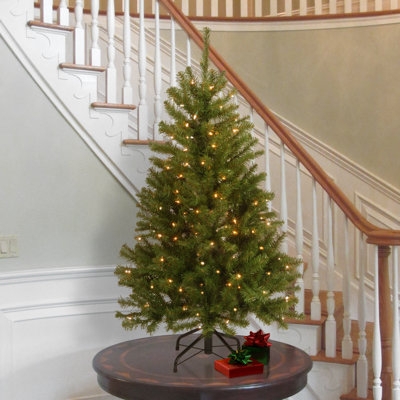 Christmas Tree Prelit Clear Lights Dense PVC Needles Conical Silhouette