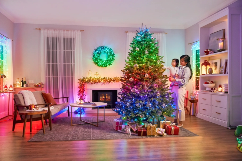 Christmas Tree Rainbow Lighting Vibrant LED Festive Decor