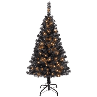 Christmas Tree Ready Shape Full Silhouette Warm Clear Lights