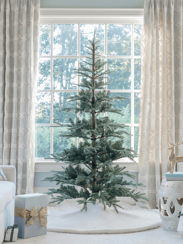 Christmas Tree Realistic Noble Fir Silhouette 400 Warm White LEDs