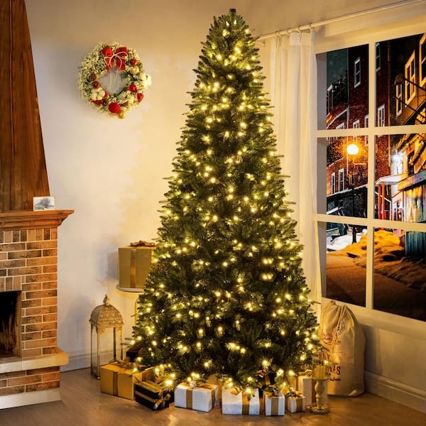 Christmas Tree, Slim Fir Silhouette Pre-Lit Pencil Shape